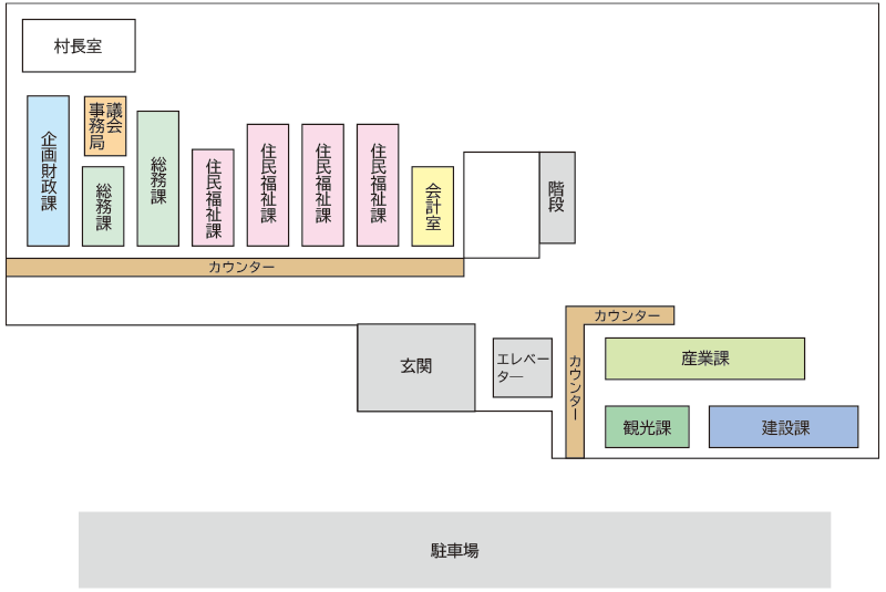 役場案内図イメージ